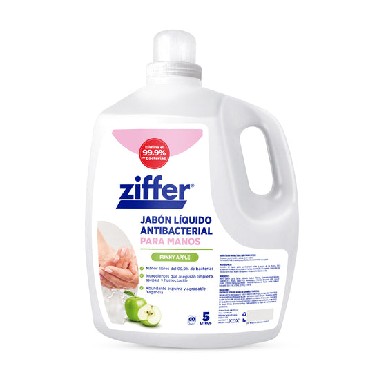 Jabón líquido antibacterial para manos Ziffer® funny apple x 5 L