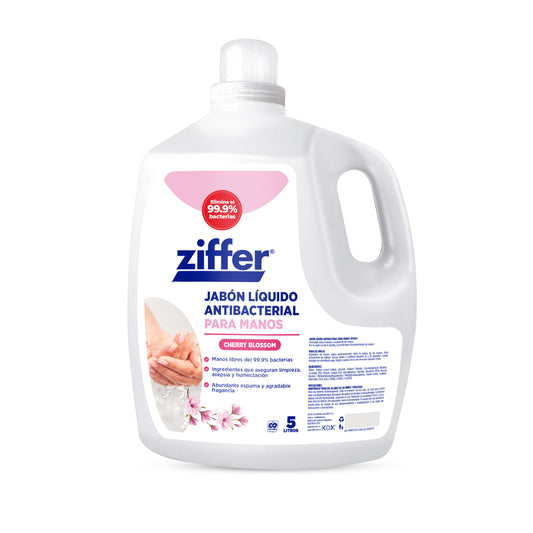 Jabón Líquido Antibacterial para Manos Ziffer® Cherry Blossom x 5 L