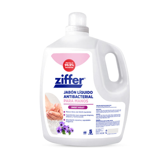 Jabón Líquido Antibacterial para Manos Ziffer® Sweet Violet x 5 L